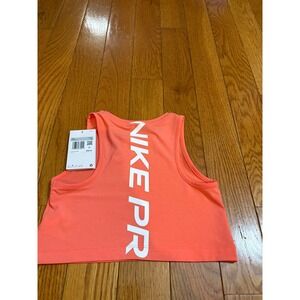 New Nike Pro Training Tank Top Kids XS Coral Sleeveless Athletic Activewear
